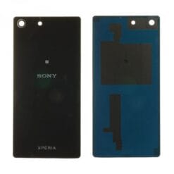 Vitre arrière + vitre caméra Sony Xperia M5 E5603 (Officiel) - Noire