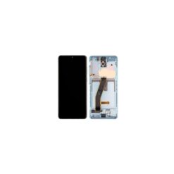 Ecran OLED + Vitre Tactile (avec châssis) Bleu Samsung Galaxy S20 (G980F) (Compatible)