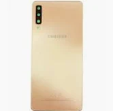 Vitre arrière + vitre caméra Or Samsung Galaxy A7 2018 SM-750F (Officiel)