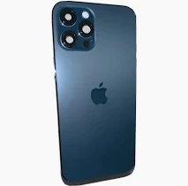 Châssis avec nappes pour iPhone 12 Pro Max - Grade C (avec Logo) Bleu Pacifique