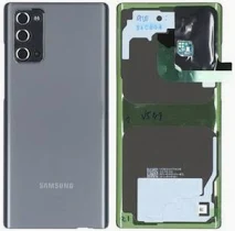 Vitre arrière + vitre caméra Samsung Galaxy Note 20 N980F/N981F gris (Officiel)
