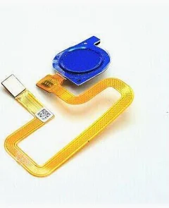 Nappe d'empreintes digitales avec bouton home Huawei Y7 2018 Bleue (Compatible)