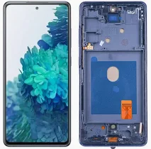 Ecran LCD + Vitre Tactile + châssis Bleu Samsung Galaxy S20 FE 5G G781F  Compatible