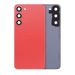Vitre Arrière + Lentille Caméra Rouge Samsung Galaxy S23 Plus (Compatible)