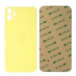 Plaque arrière en verre NEUTRE iPhone 11 jaune (pour machine laser)