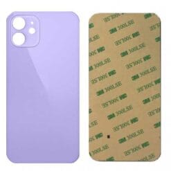 Plaque arrière en verre NEUTRE iPhone 12 Violette (pour machine laser)