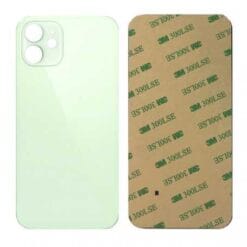Plaque arrière en verre NEUTRE iPhone 12 mini verte (pour machine laser)