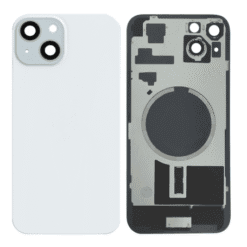 Vitre arrière avec MagSafe (sans adhésif) pour iPhone 15 Plus - Grade A (avec Logo) Bleu