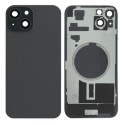 Vitre arrière avec MagSafe (sans adhésif) pour iPhone 15 Plus - Grade A (avec Logo) Noir