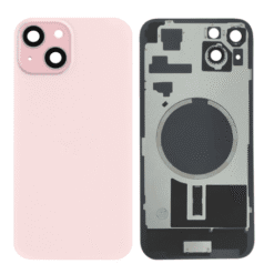 Vitre arrière avec MagSafe (sans adhésif) pour iPhone 15 Plus - Grade A (avec Logo) Rose