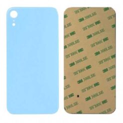 Plaque arrière en verre NEUTRE iPhone XR bleu (pour machine laser)