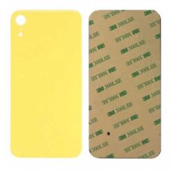 Plaque arrière en verre NEUTRE iPhone XR jaune (pour machine laser)