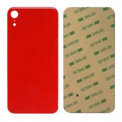Plaque arrière en verre NEUTRE iPhone XR rouge (pour machine laser)