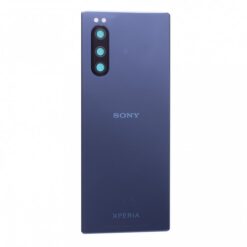 Vitre arrière + vitre caméra Sony Xperia 5 (Officiel) Bleue