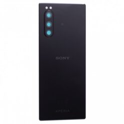 Vitre arrière + vitre caméra Sony Xperia 5 (Officiel) Noire