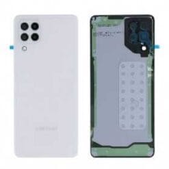 Vitre arrière + vitre caméra Blanche Samsung Galaxy A22 4G A225F (officiel)