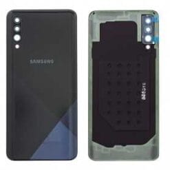 Vitre arrière + vitre caméra Noire Samsung Galaxy A30S A307F (Officiel)