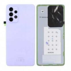 Vitre arrière + lentille caméra Lavande (violet) Samsung Galaxy A52S 5G A528F (officiel)