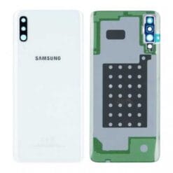 Vitre arrière + vitre caméra Blanc Samsung Galaxy A70 A705F (Officiel)