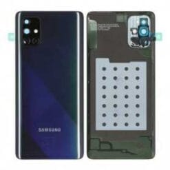 Vitre arrière + vitre caméra Noire Samsung Galaxy A71 A715F (Officiel)