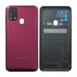 vitre arriere + vitre camera rouge Samsung Galaxy M31 M315F (officiel)