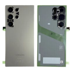 Vitre arrière + lentille caméra Grise Titane Samsung Galaxy S24 Ultra (Officiel)