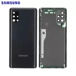 Vitre arrière + vitre caméra Noire Samsung Galaxy A51 5G A516F (Officiel)