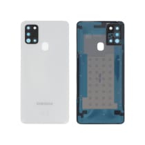 Vitre arrière + vitre caméra Blanche Samsung Galaxy A21S A217F (Officiel)