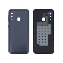 Vitre arrière + vitre caméra Bleue Samsung Galaxy A20E A202FN (Officiel)