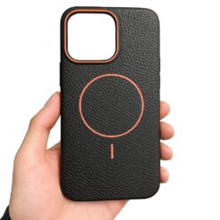 Coque MagSafe Black/Orange iPhone 16
