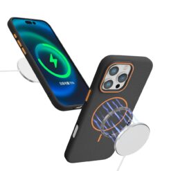 Alternative view of Coque MagSafe Bleu/Orange iPhone 16 Pro Max