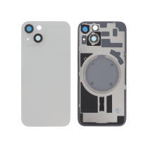 Vitre face arrière iPhone 14 + NFC Magnet Qualité Origine Argent