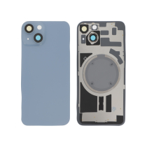 Vitre face arrière iPhone 14 + NFC Magnet Qualité Origine Bleu