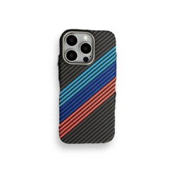 Coque Simili Carbone Magsafe Black 3 Bandes iPhone 17 Pro