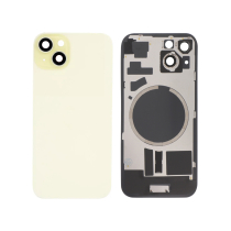 Vitre face arrière iPhone 15 + NFC Magnet Qualité Origine Jaune