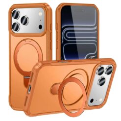 Coque Magsafe avec support orange pour Iphone 17 pro max