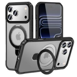 Coque Magsafe avec support Iphone 16 Pro max Noir