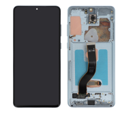 Ecran OLED + Vitre Tactile + Châssis Bleu Samsung Galaxy S20 Plus 4G (G985F) (Compatible)