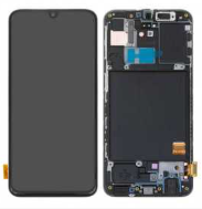 Ecran LCD + Vitre Tactile + Châssis Noir Samsung Galaxy A40 (A405F)