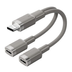 BAVIN AUX68 2-en-1 Hi-Fi Audio & Charge Cable Type-C / Type-C + Jack 3.5mm