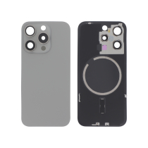 Vitre face arrière iPhone 15 Pro Max + NFC Magnet Qualité Origine Titane Naturel