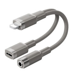BAVIN AUX-67 2-en-1 Hi-Fi Audio & Charge Cable iPhone + Jack 3.5mm Adaptateur