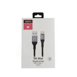 Câble USB vers USB-C 100W 5A Gris 1M TOTU
