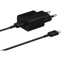 Chargeur secteur USB-C + câble 1m Samsung FAST CHARGE original USB-C 15W - Noir Avec boîte