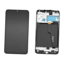 Ecran LCD + Vitre Tactile + châssis noir Samsung Galaxy A10 A105FN Version Europe (officiel)