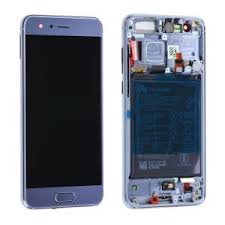 Ecran LCD + vitre tactile + châssis + batterie Gris Honor 9 (Officiel)