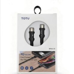Câble USB-C vers Lightning 18/30W-2A noir 1M TOTU