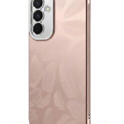 Coque holographique feuille rose pour Samsung A35
