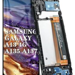 Ecran LCD + Vitre Tactile (avec châssis) Noir Samsung Galaxy A13 (A135F/A137F/A135U/A135M) (Compatible)
