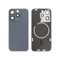 Vitre face arrière iPhone 15 Pro Max + NFC Magnet Qualité Origine Bleu